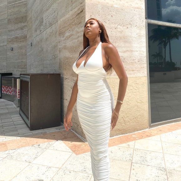 myoutfitonline Dresses & Skirts - My outfit online white midi maxi dress